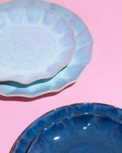 Areia Teller klein shell azur