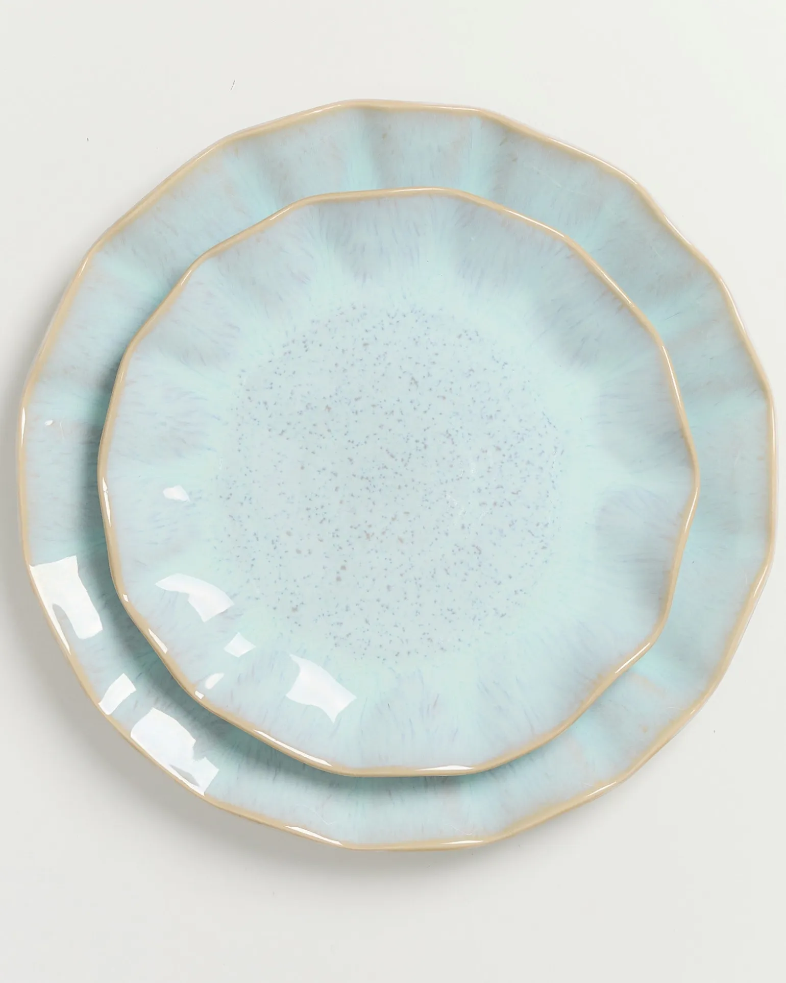 Areia Teller klein shell azur
