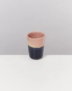 Bica Espressobecher rosa sand dunkelblau 6er-Set