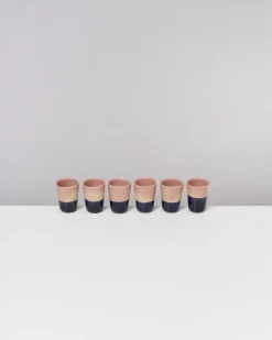 Bica Espressobecher rosa sand dunkelblau