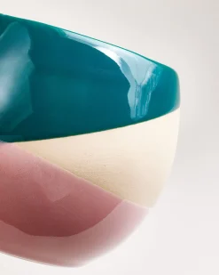 Bica Tasse groß dunkelgrün sand rosa 6er-Set