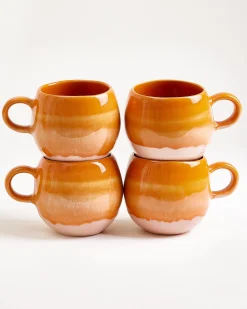 Bica Tasse groß orange 4er-Set