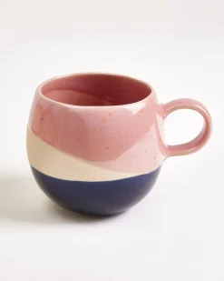 Bica Tasse groß rosa sand dunkelblau