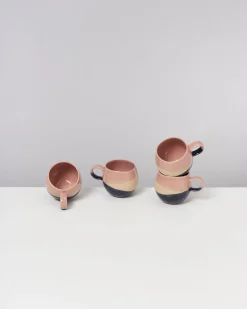 Bica Tasse klein rosa sand dunkelblau