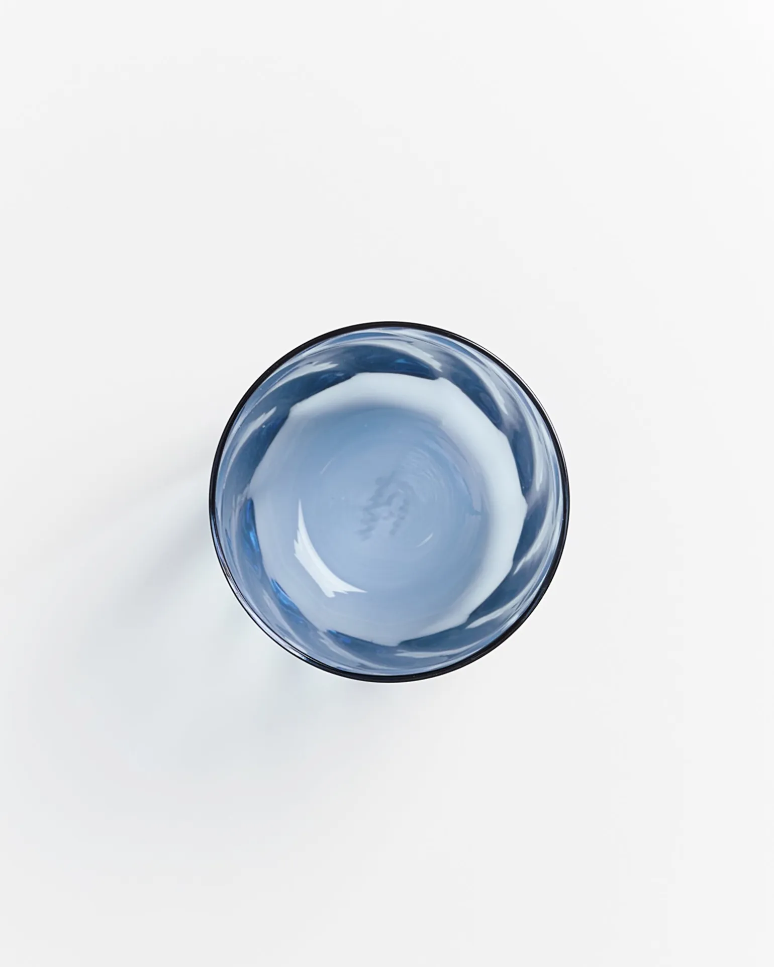 Calma Glas groß swirl blau