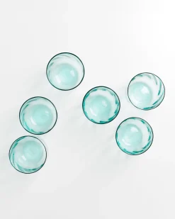 Calma Glas groß swirl grün 6er-Set