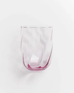 Calma Glas groß swirl lila