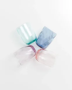 Calma Glas groß swirl mix 4er-Set