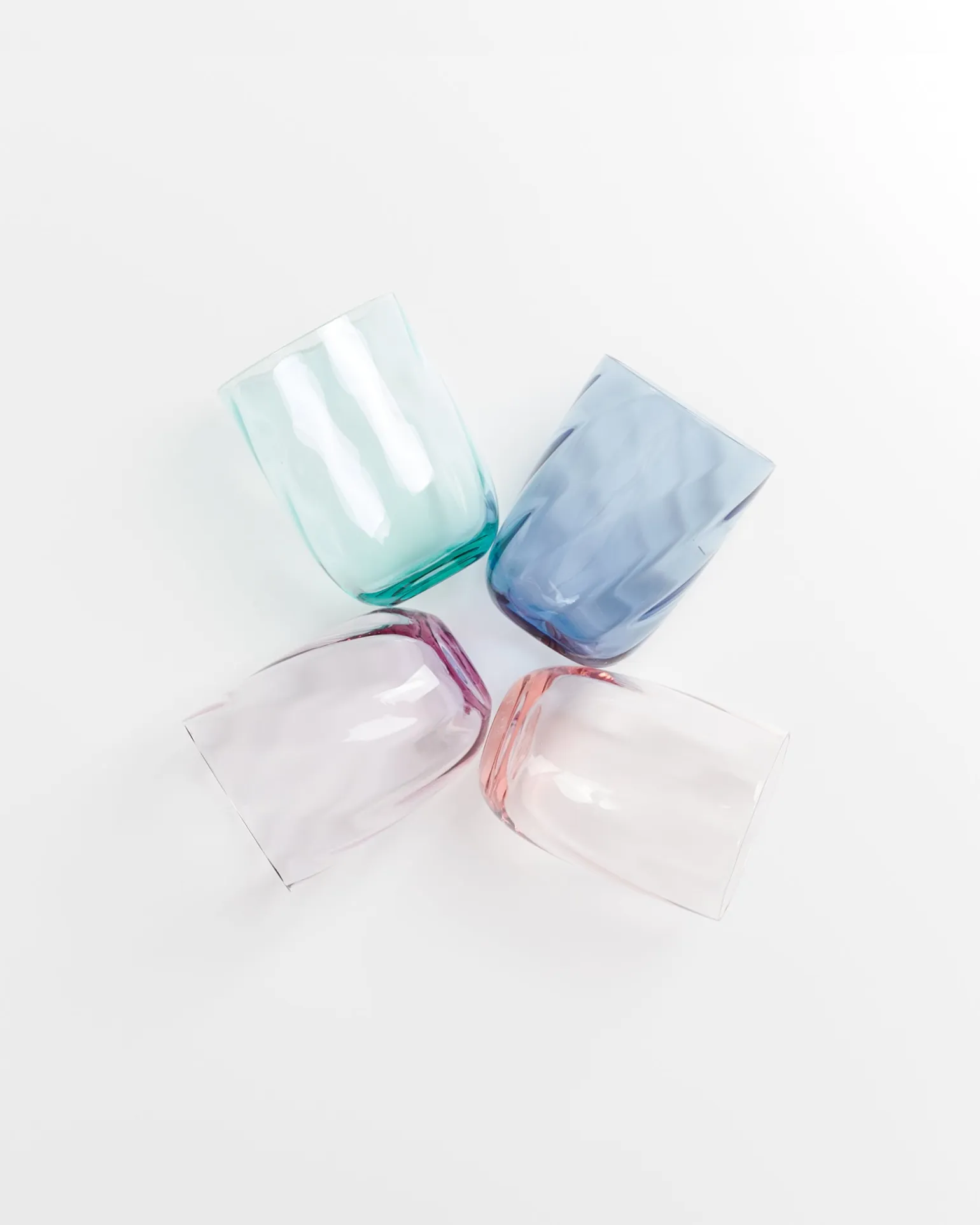 Calma Glas groß swirl mix 4er-Set