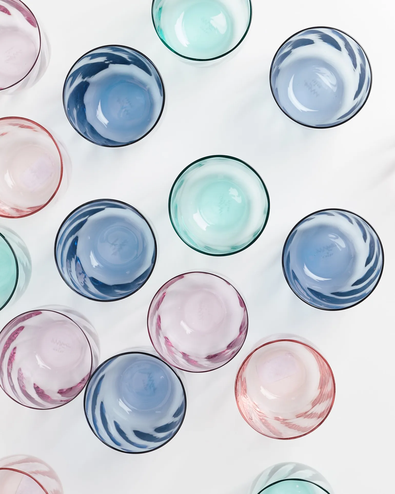 Calma Glas groß swirl mix 4er-Set