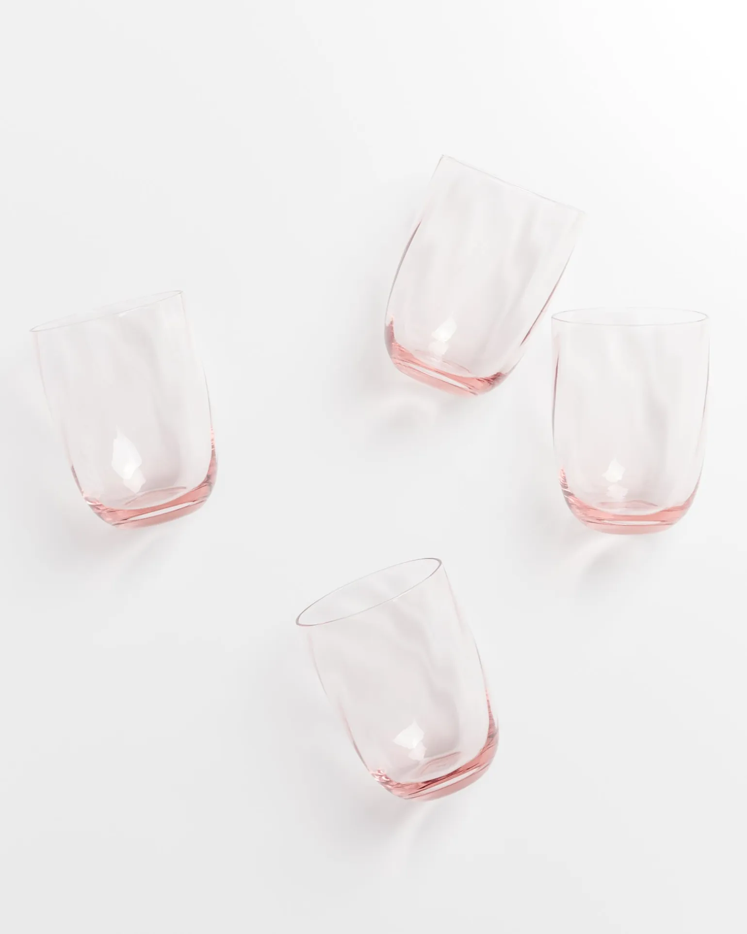 Calma Glas groß swirl rosé 4er-Set