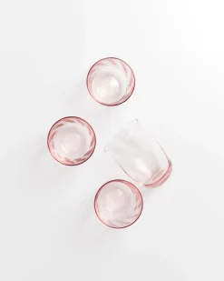 Calma Glas groß swirl rosé 4er-Set