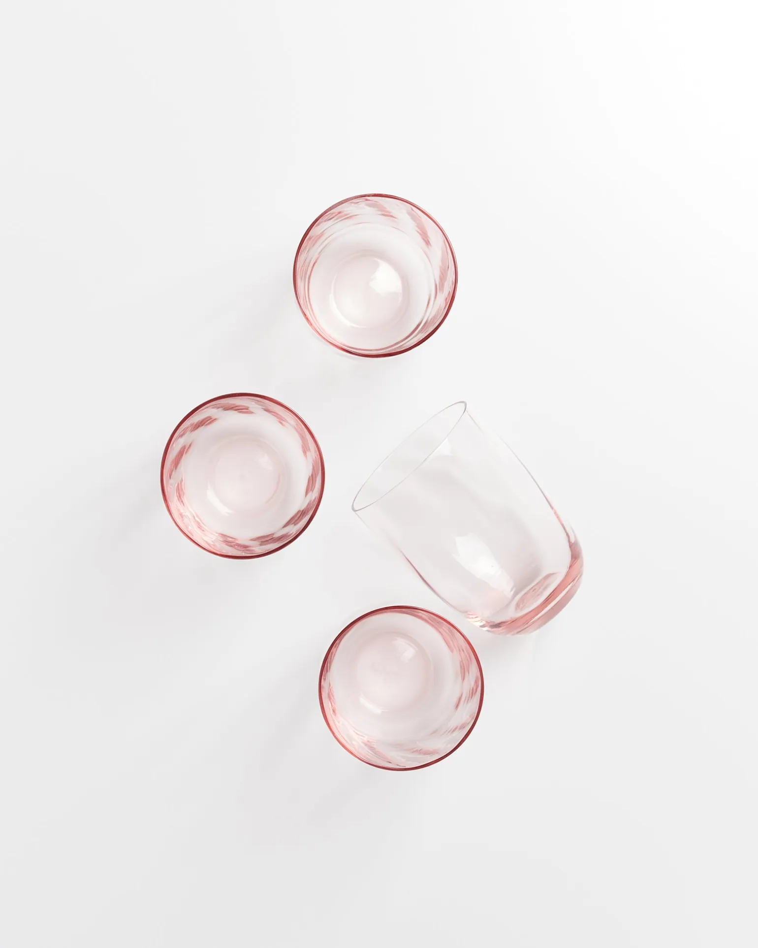 Calma Glas groß swirl rosé 4er-Set