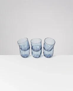 Calma Glas klein swirl blau 6er-Set