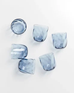 Calma Glas klein swirl blau 6er-Set