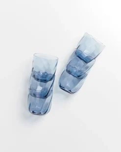 Calma Glas klein swirl blau 6er-Set