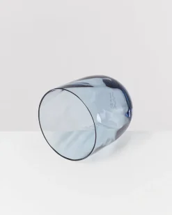 Calma Glas klein swirl blau