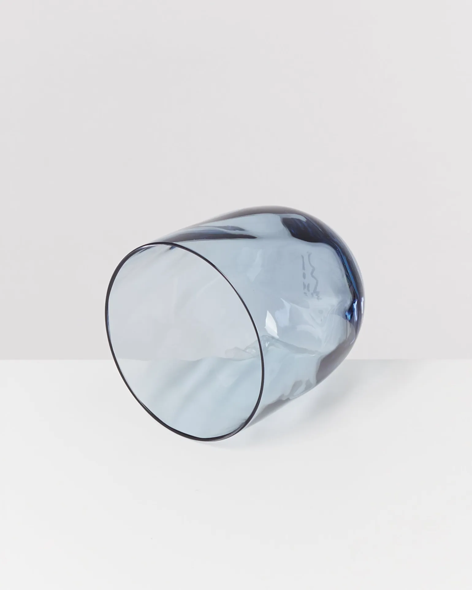 Calma Glas klein swirl blau