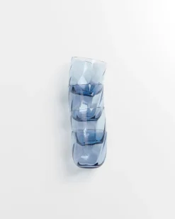 Calma Glas klein swirl blau 4er-Set