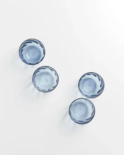 Calma Glas klein swirl blau 4er-Set
