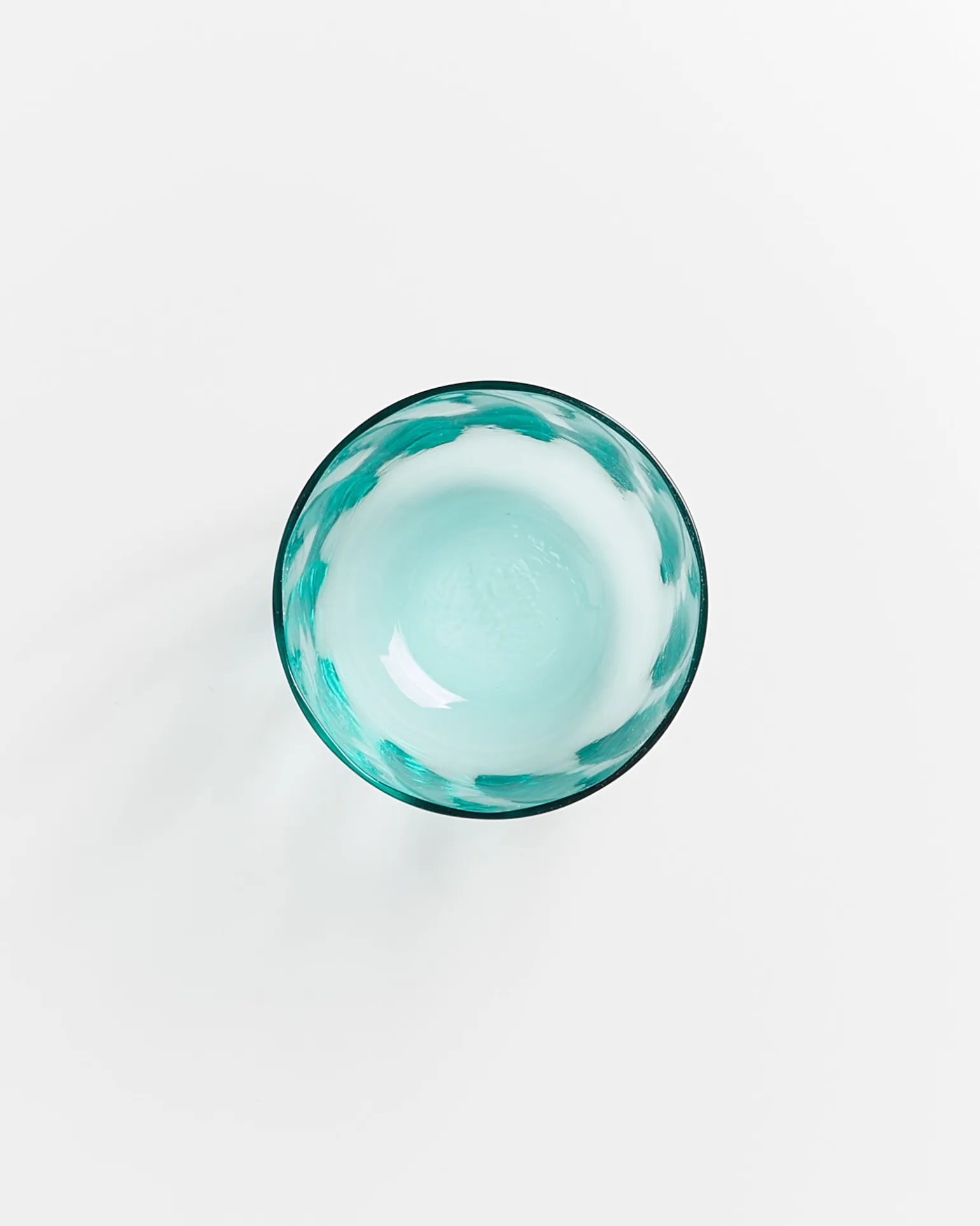 Calma Glas klein swirl grün