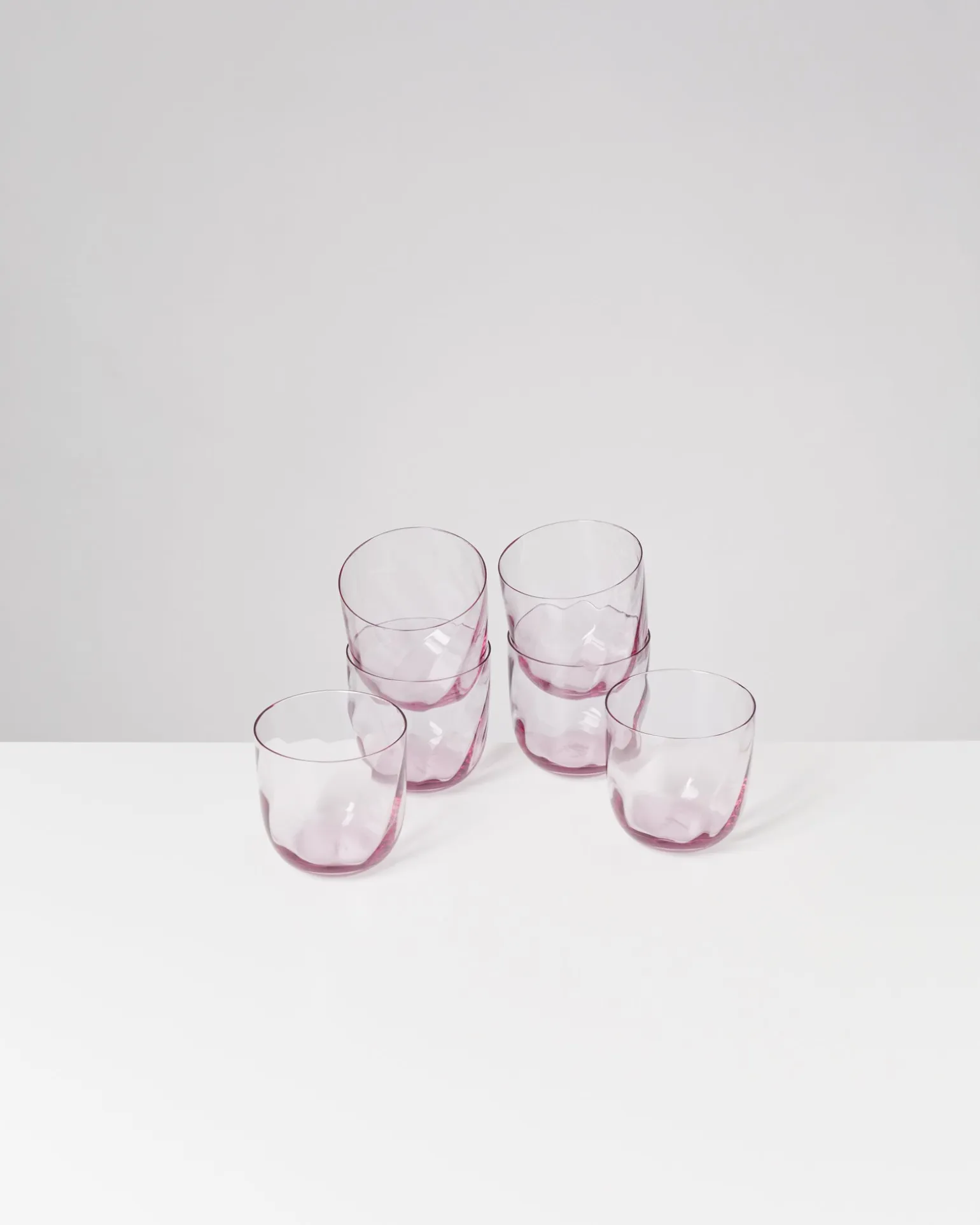 Calma Glas klein swirl lila 6er-Set