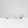 Calma Glas klein swirl mix 4er-Set