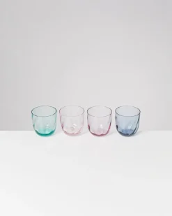 Calma Glas klein swirl mix 4er-Set