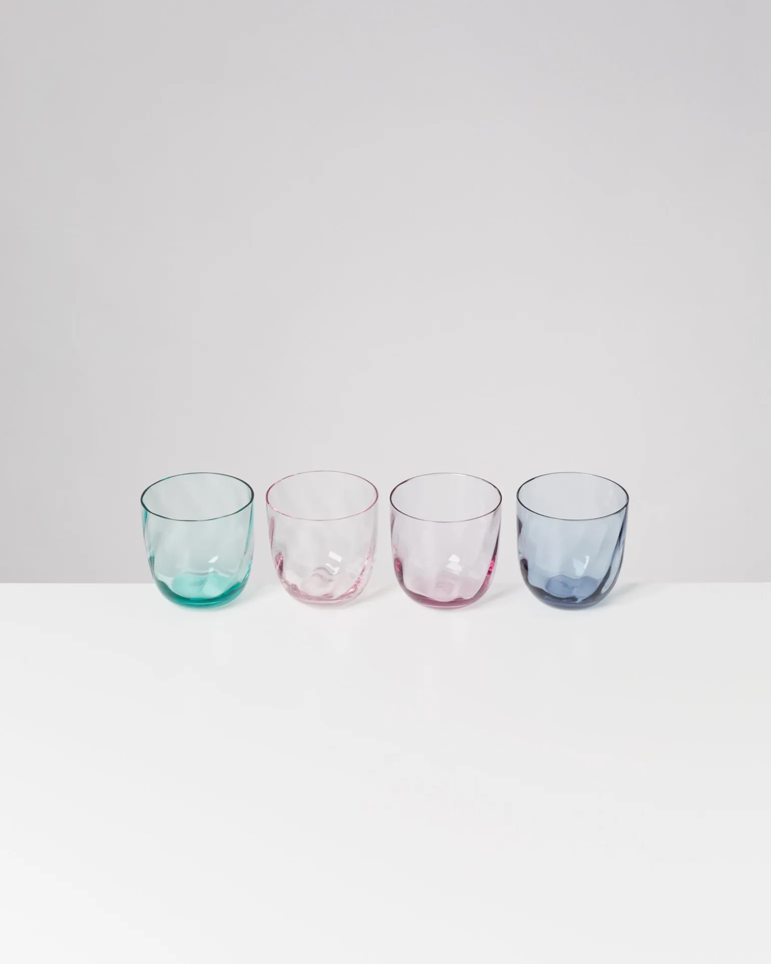 Calma Glas klein swirl mix 4er-Set