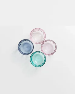 Calma Glas klein swirl mix 4er-Set