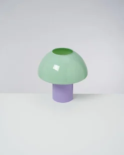 Cogumelo Glaslampe mint lila