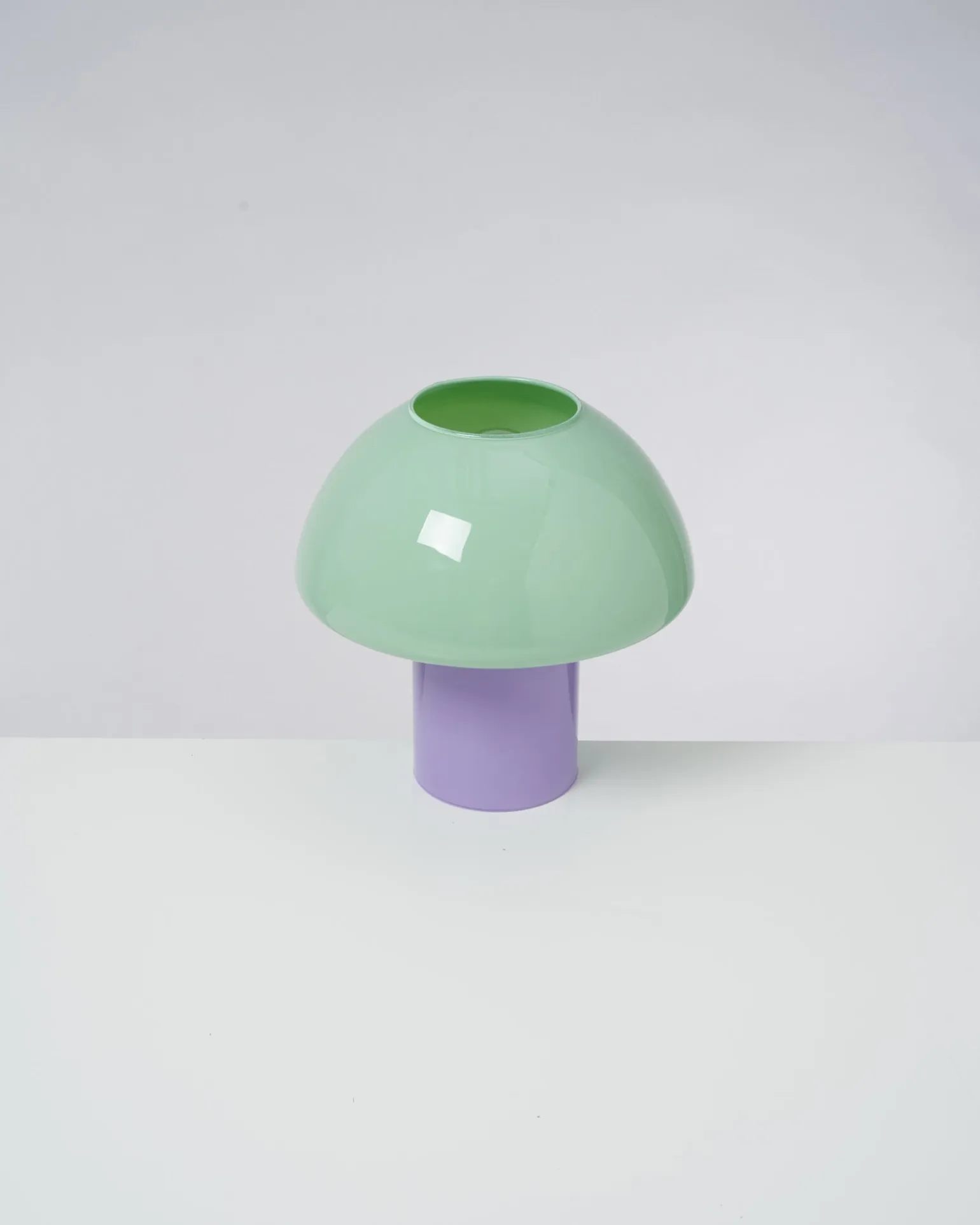 Cogumelo Glaslampe mint lila