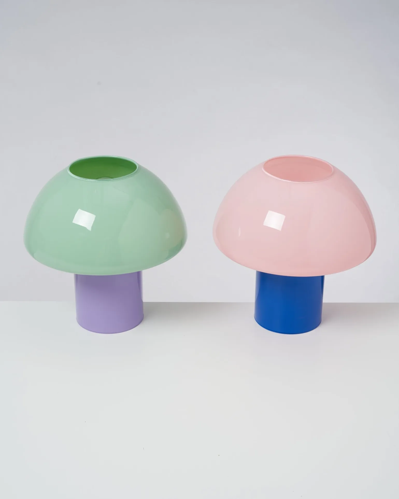 Cogumelo Glaslampe mint lila