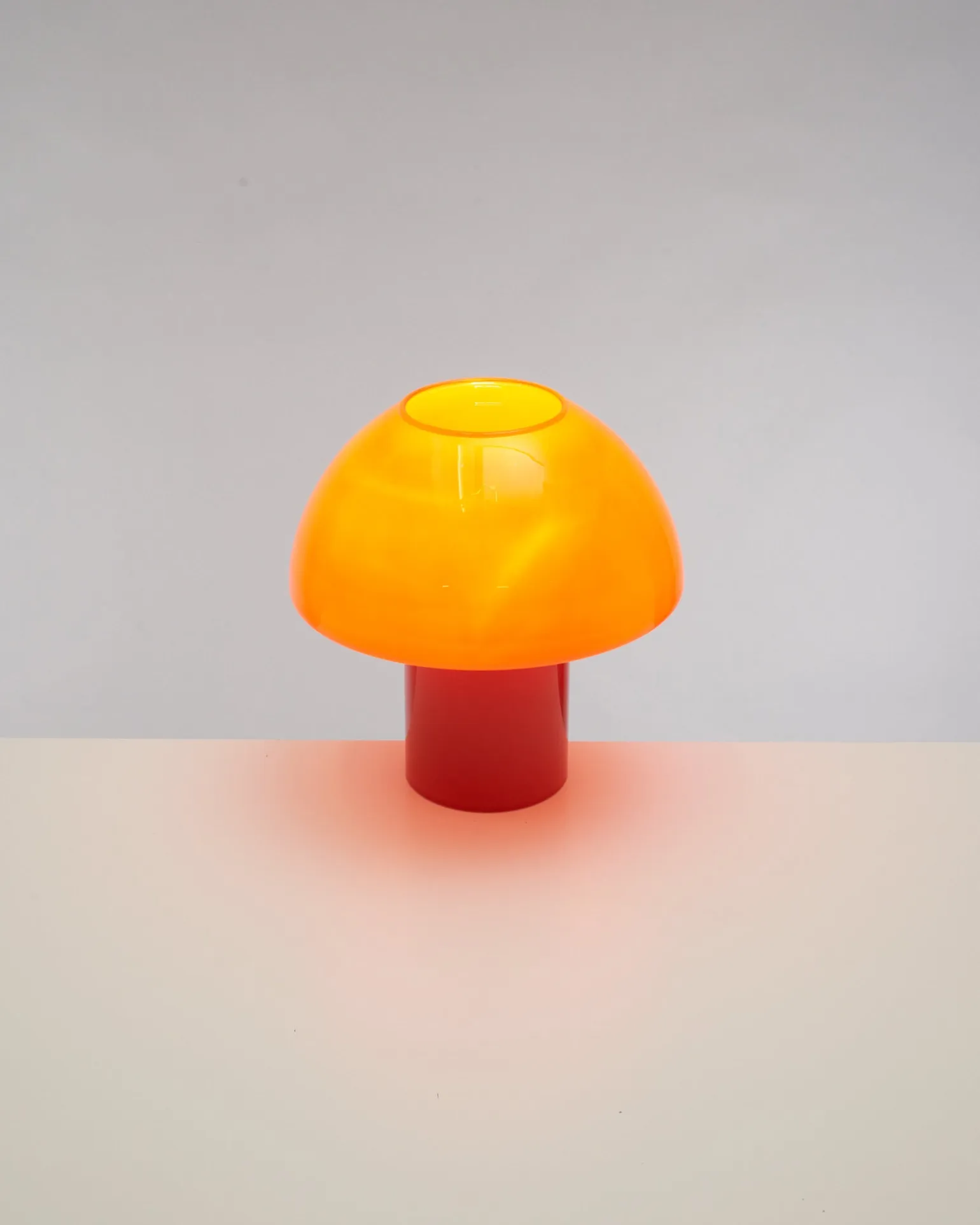 Cogumelo Glaslampe orange rot