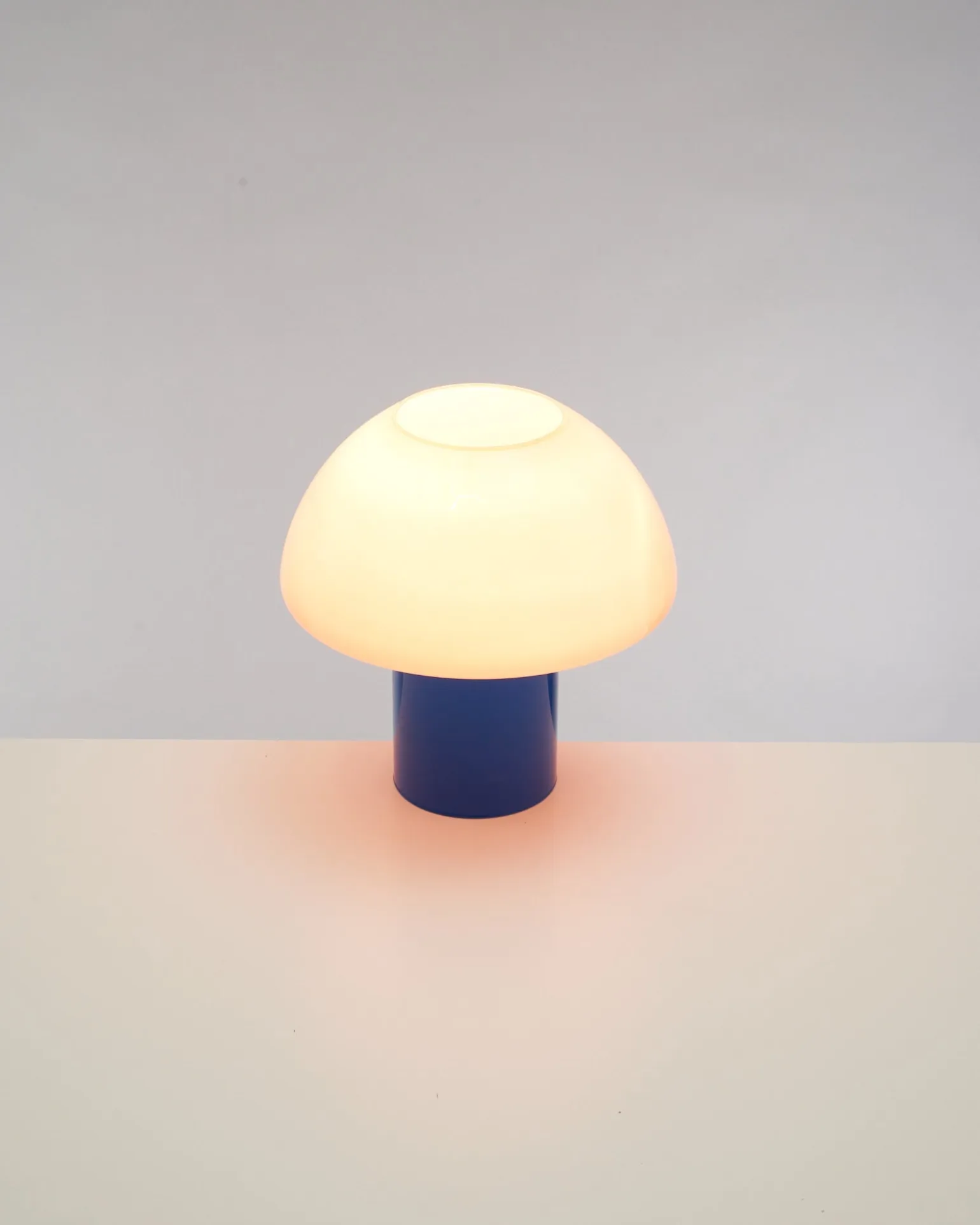 Cogumelo Glaslampe rosa blau