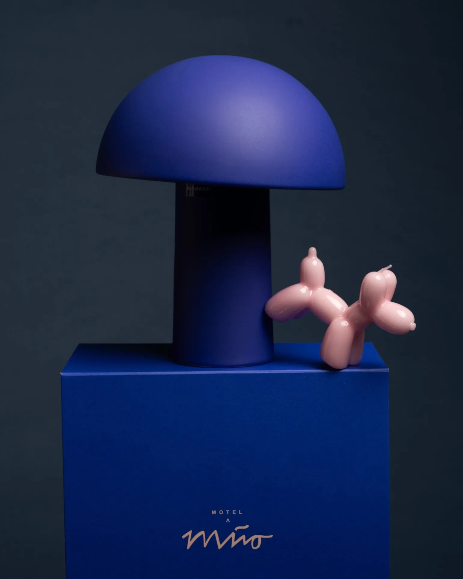 Cogumelo Keramiklampe dunkelblau