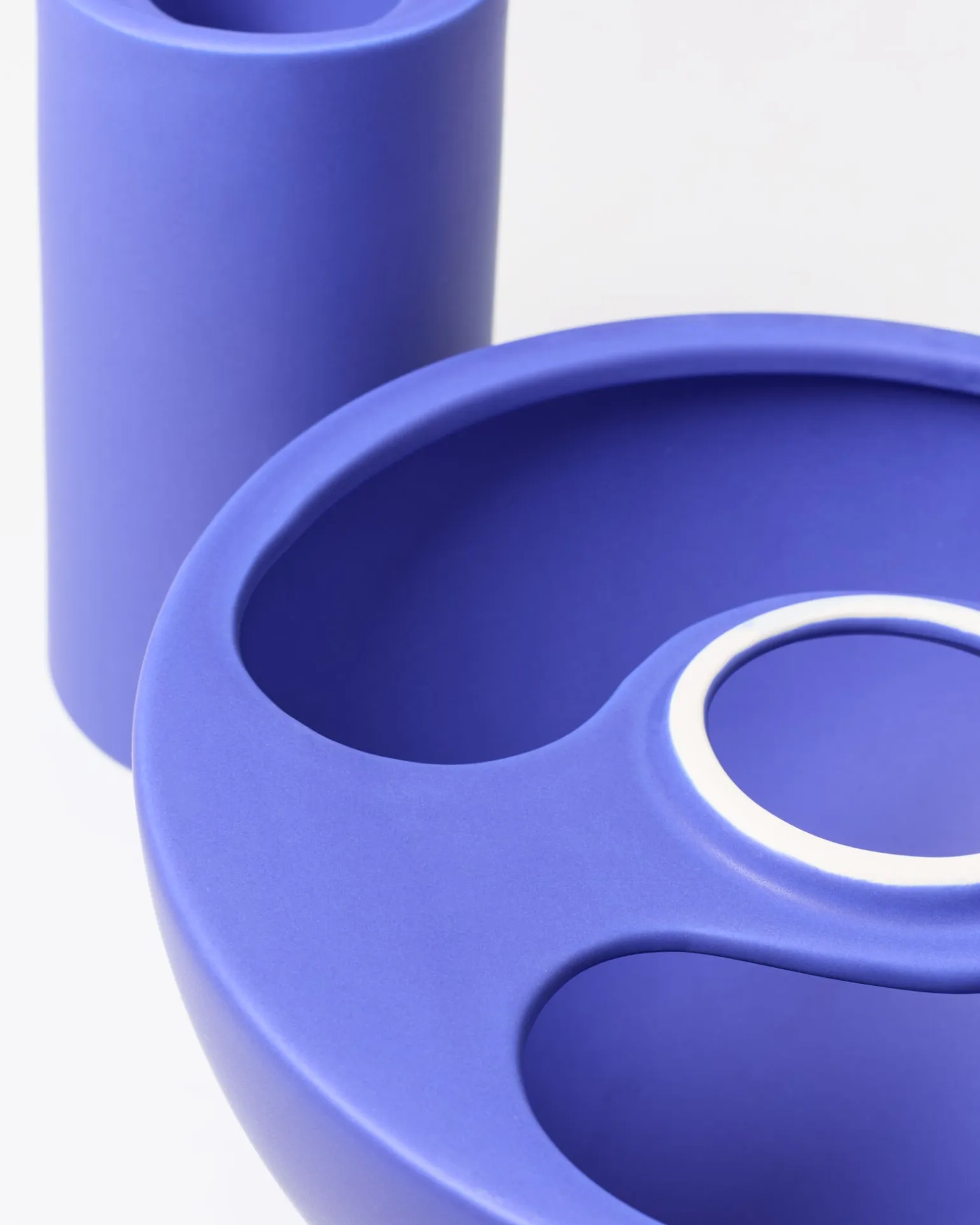 Cogumelo Keramiklampe dunkelblau