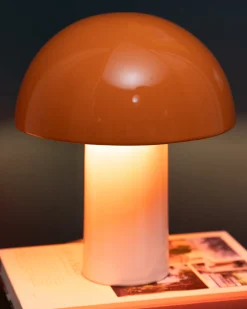 Cogumelo Keramiklampe orange sand