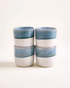 Coimbra Becher groß graublau 4er-Set