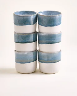 Coimbra Becher groß graublau 6er-Set