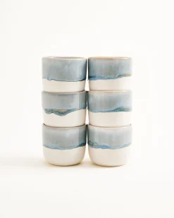 Coimbra Becher klein graublau 6er-Set