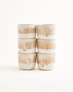 Coimbra Becher klein sand 6er-Set