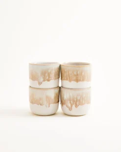 Coimbra Becher klein sand 4er-Set
