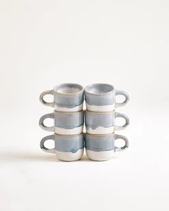 Coimbra Espressotasse graublau 6er-Set