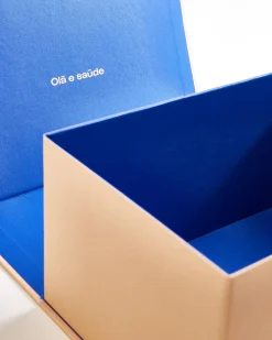 Coimbra Geschenk-Set lila graublau 3-teilig