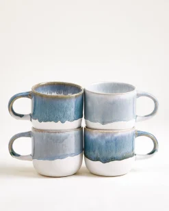 Coimbra Tasse groß graublau 4er-Set
