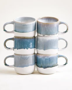Coimbra Tasse groß graublau 6er-Set