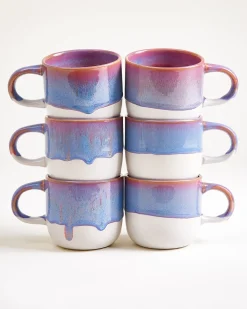 Coimbra Tasse groß lila 6er-Set