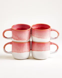 Coimbra Tasse groß pink 4er-Set
