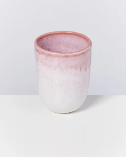 Copa Alto Becher groß rosa weiß